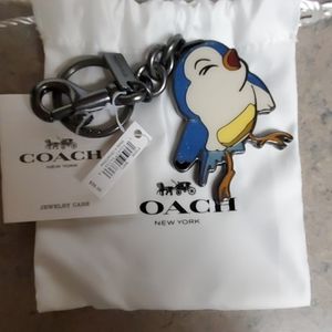 Coach Disney X metal bird keychain